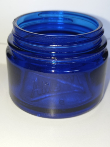 Frasco Antiguo Noxzema Farmacia Azul Cobalto