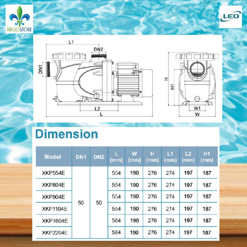 Bomba Piscina Autocebante Xkp 1106 1.5 Hp - Leo