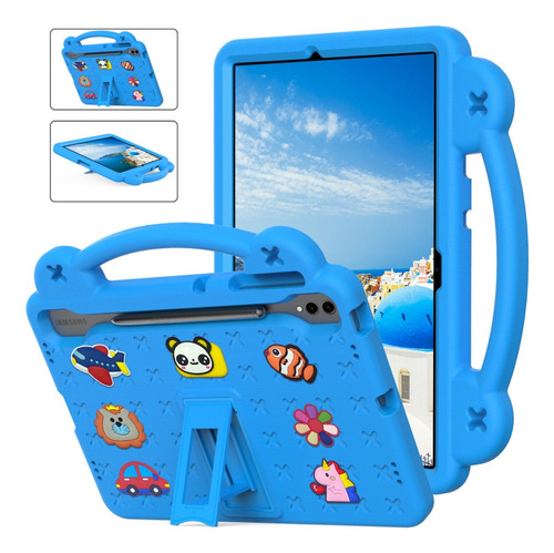 Funda Azul A Prueba De Golpes Para Samsung Galaxy Tab S9+ 12