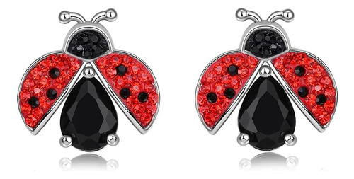 Superchic Lovely Ladybug Rhinestone Stud Pendientes Joyería 