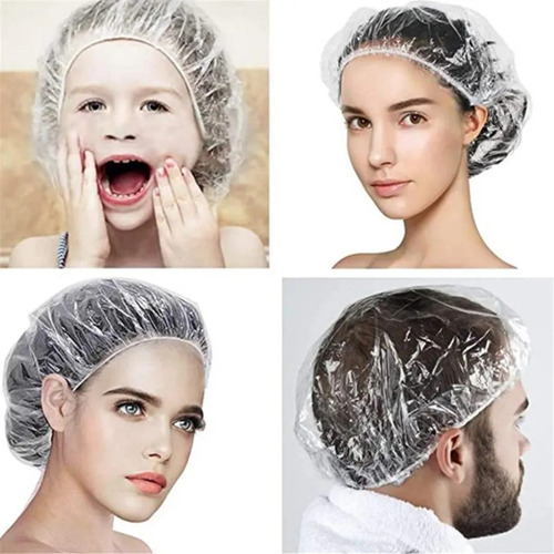 100 Gorros De Ducha De Baño Desechables, Impermeables, Extra