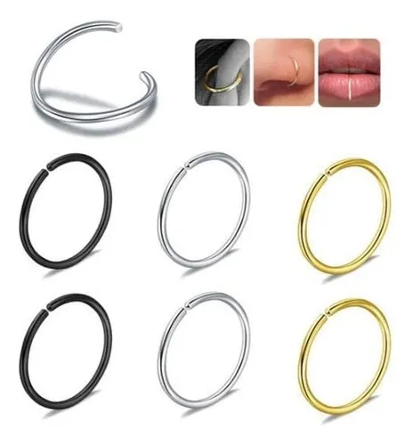 comprar Piercing Aro Abierto Nariz Boca Acero