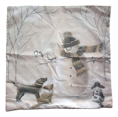 Kit 3pz Funda De Almohada Para Decoración De Navidad 45x45