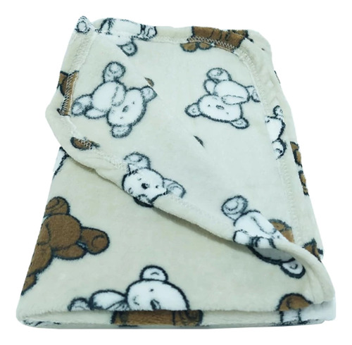 Manta Cobertor De Cachorro Gato Microfibra 70x56cm São Pet Cor Creme