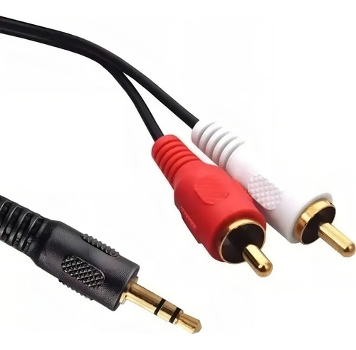 Kit 2 Cabo Auxiliar P2 Macho X 2 Rca Macho Audio 1,5 Metros