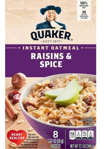 Avena Instantánea Con Pasas Y Especias Paquete De 8 Unidades