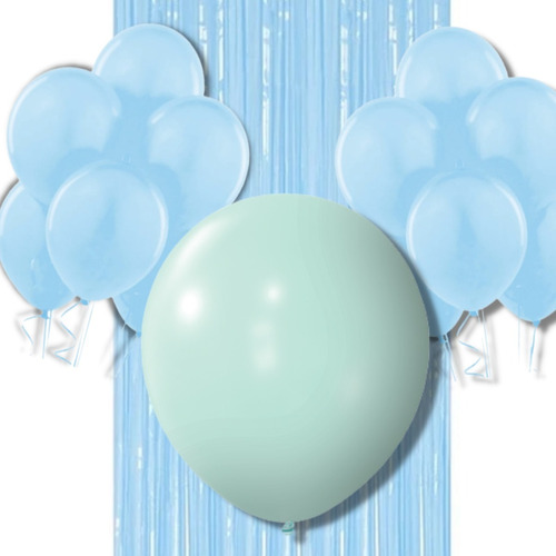 Combo Pastel 100 Globos 1 Piñata 1 Cortina Decoracion Kit