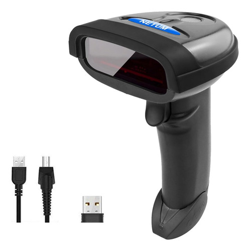 Escáner Inalámbrico Netum Nt1698w 1d Láser 2.4g Color Negro Tipo De Conector Del Cable Usb