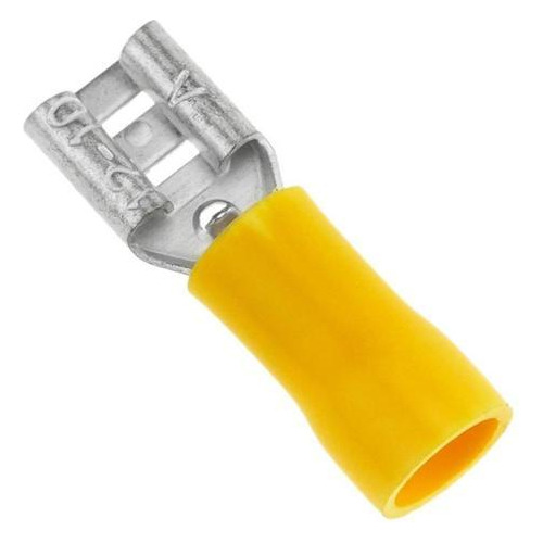 1000 X Terminal Fêmea Faston Pré-isolado 4mm A 6mm Amarelo