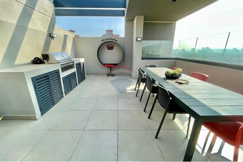 Estudio Nuevo Con Amplio Balcón En Ñuñoa, Piso 4