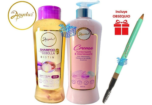 Shampoo Cebolla Y Crema Anyeluz - mL a $68