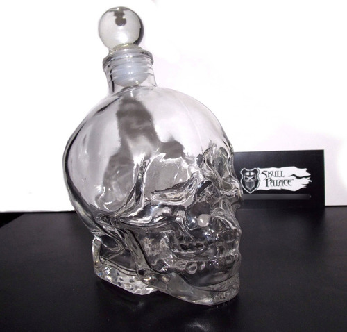 Imagen 4 de 6 de Botella Licorera En Forma De Calavera Cráneo Vidrio Skpalace