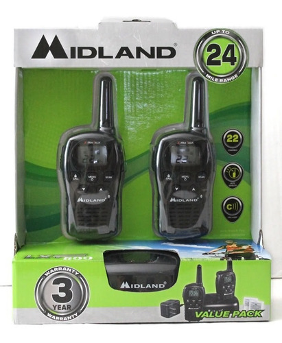 Radios Midland Lxt500vp3 24 Millas 22 Canales Con Accesorios