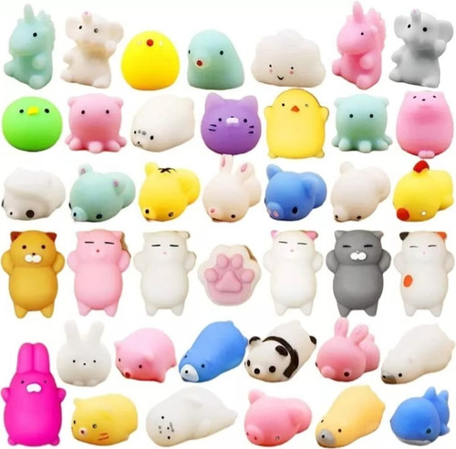 Mini Mochi Squishy Squeeze Toy Fidget Toy Kit 50pcs