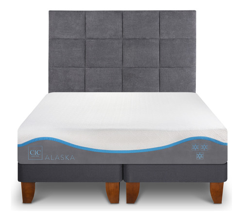 Cama Europea Alaska King + Respaldo Tamesis