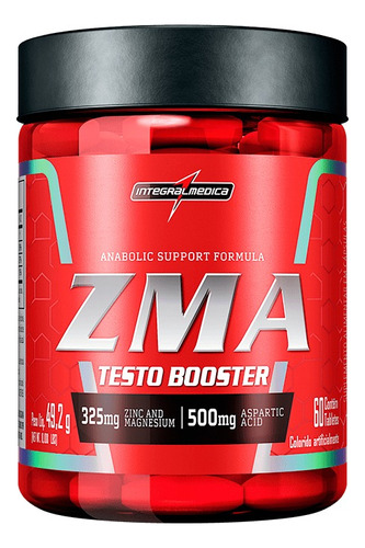 Zma Testo Booster Integralmedica Anabolico Suport 60 Cáps