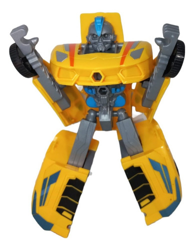 Imagen 9 de 10 de Robot Transformers Grande 22cm Auto Helicoptero Arma Niño