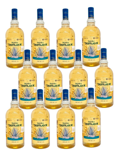 Caja De 12 Tequila El Destilador Reposado 1.5 L