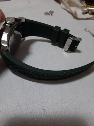 Relógio Masculino Atlantis G3216 Cromado Com Correia Verde Verde Cromado Preto (Usado)