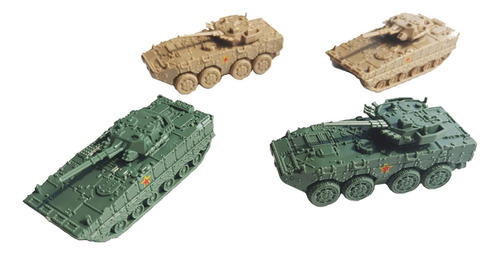 4x Escala 1/144 Modelo De Tanque Moderno Modelo De Vehículo