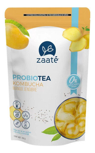 Té Kombucha Mango Jengibre Sin Azúcar Zaaté 700g