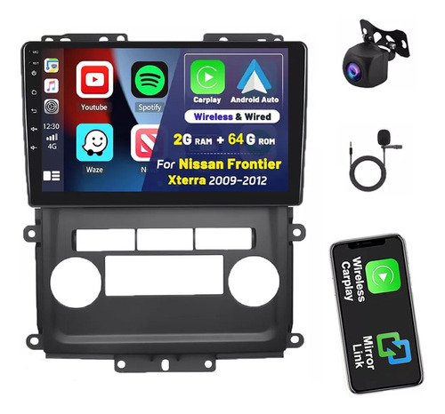 Autostereo 2+64g Carplay Wifi Para Nissan Frontier 2009-2012