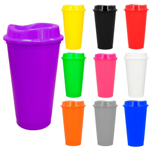 100 Pzs Vaso Fiestas C/tapa A Presión Plástico Reutilizable