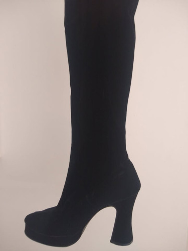 Botas Altas De Mujer De Terciopelo Negras (Usado)