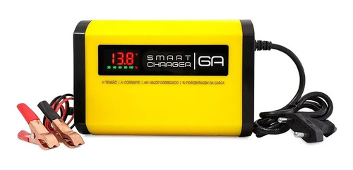 Carregador De Bateria 6a Smart Charger 12v Carro Moto Bivolt