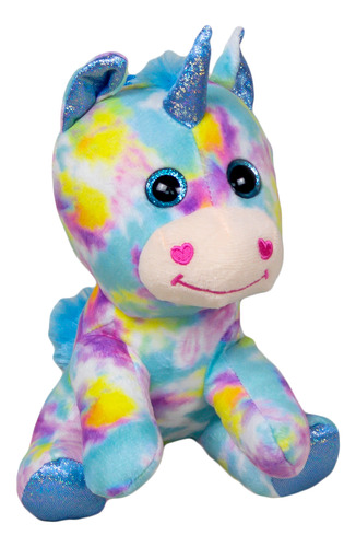 Peluche Phi Phi Toys Unicornio Celeste Jaspeado 20 Cm Ub