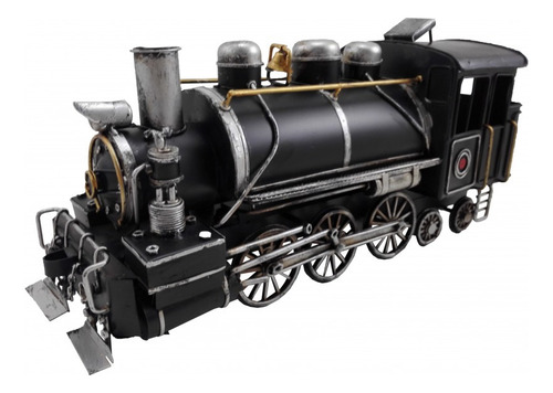 Replica Locomotora Tren Antigua Metal Chapa 34x11,5x17cm