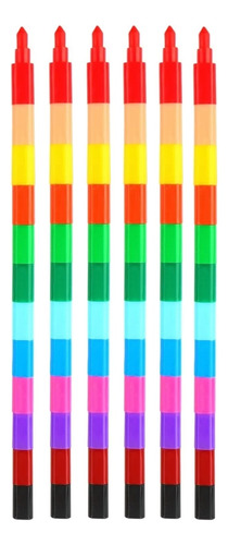 Set De 6 Crayon Puntas Intercambiables 13 Colores Mayoreo