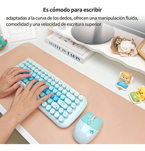 Juego De Teclado Y Ratón Mofii Cdh En Azul