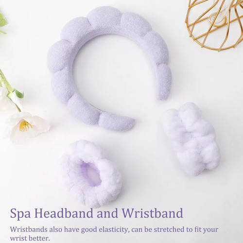 Diadema De Spa Para Lavar La Cara, Esponja, Banda De Burbuja