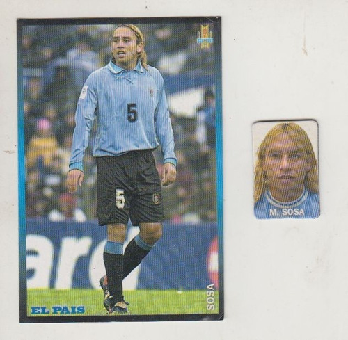 Futbol Uruguay Marcelo Pato Sosa Tarjeta Y Chapa Año 2006