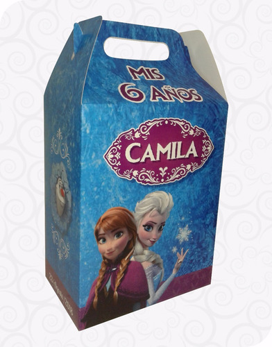 35 Cajas Dulcero Personalizados Frozen Aguinaldo