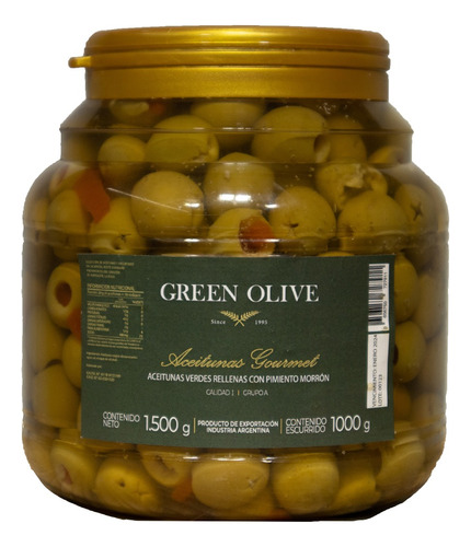 Aceitunas Verdes Rell. C/ Morron X 1 Kg. (en Aceite) Pet