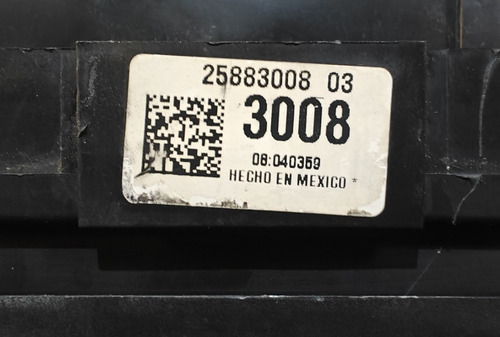 2009 Pontiac G6 3.5l 20822693 Caja Fusibles 25883008 (Usado)