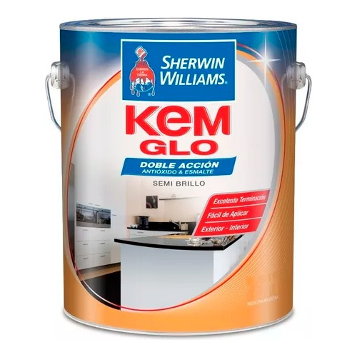 Kem Glo Semi Brillo Negro X 4lt Sherwin Williams - New Life