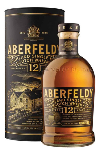 Whisky Aberfeldy 12 Años Con Estuche 1 Litro