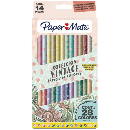 Lapices Paper Mate Vintage Doble Punta 14x28