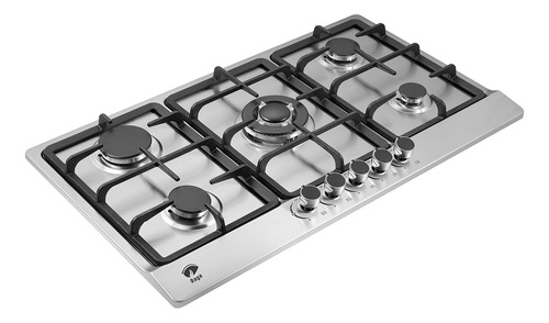 Estufa De Mesa 5 Quemadores Parrilla De Gas Acero Inoxidable