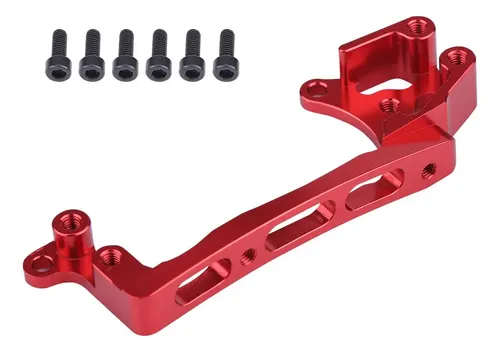 CrazyRacer Combat Style Alu Servo Relocation Bumper Mount – Für Axial SCX10 II 90046/90047, 1x Schwarz