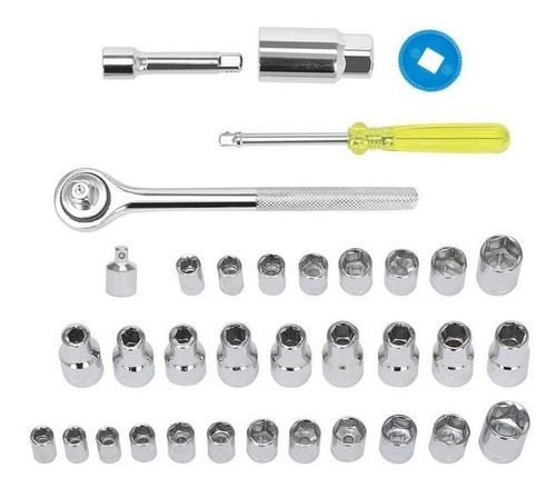 Imagen 4 de 10 de Set Herramientas Llaves Tubo Combinada Cricket 40 Pcs Valija