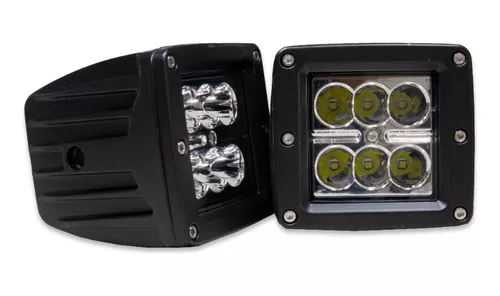 I O L 2 Faros Led Cuadrados 3 Pulgadas 6 Cree Led Para Jeep