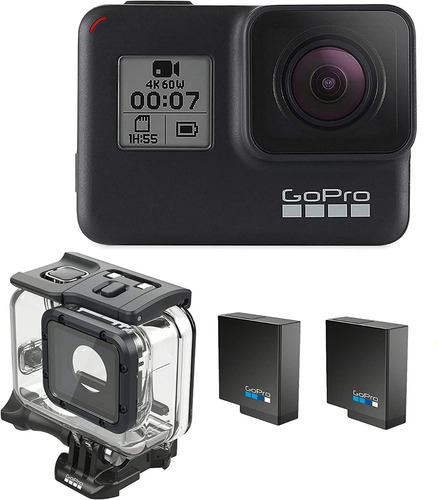 Cámara Gopro Hero 7 Black, Carcasa Protectora,2 Baterías Etc