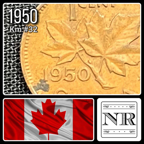 Canadá - 1 Cent - Año 1950 - Km #32 - George Vi 