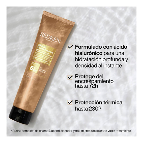 Shampoo 300ml + Crema Con Aceite D Argán Redken All Soft