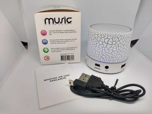 Mini Parlante Bluetooth Luz Led Usb Lector De Memoria 