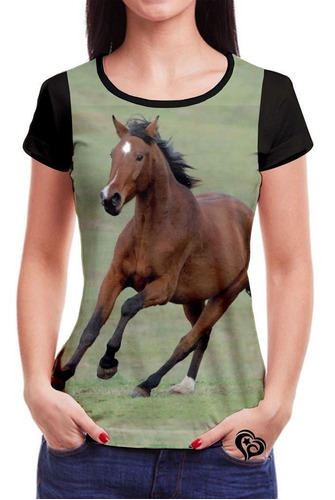 Camiseta Da Cavalo Plus Size Animal Feminina Blusa Gramado